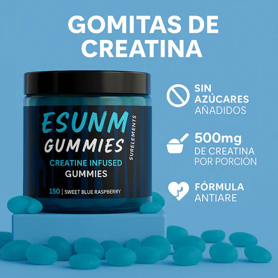 Esunm Creatine Guimmies - Gomitas Deportivas de Alta Potencia